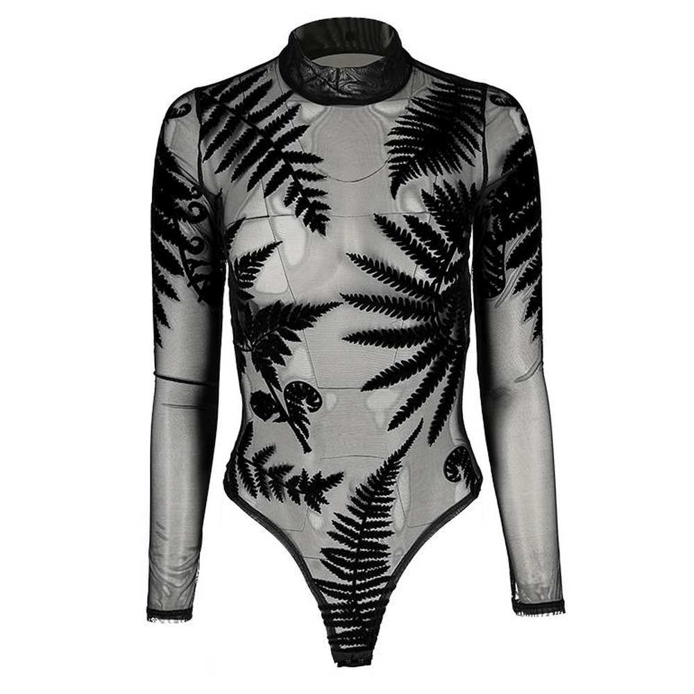 Restyle - Forest Witch Mesh Fern Body - Schwarz
